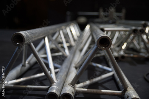 structure, grise, support, projecteur, triangulaire photo