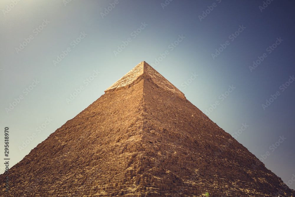 The great Pyramids of Gizeh Egypt shot in the summer of 2019