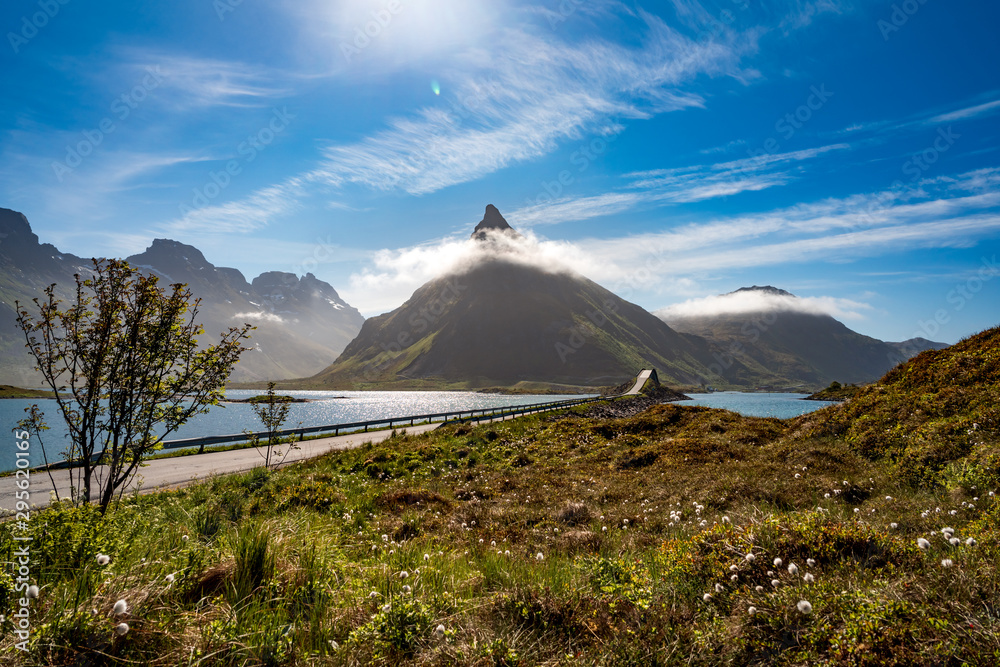 Fototapeta premium Fredvang Bridges Panorama Lofoten islands