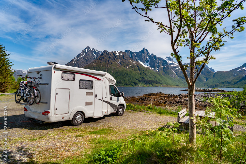 Family vacation travel RV, holiday trip in motorhome Family vacation travel RV, holiday trip in motorhome