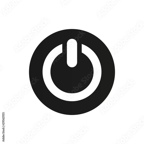 Power button icon vector isolated on white background