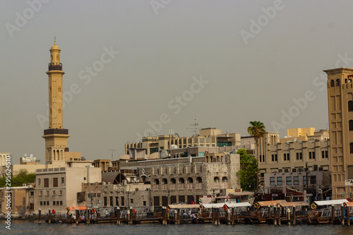 view on old dubai creek houses, emirates