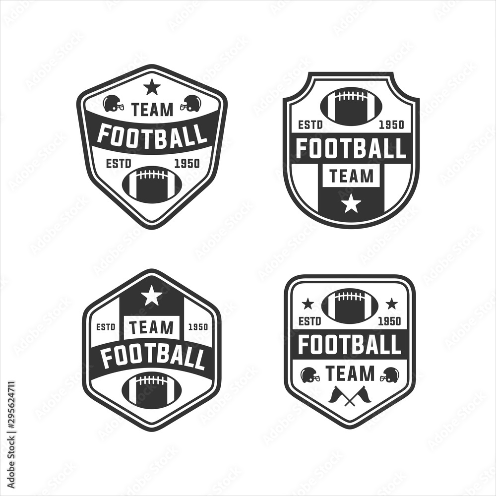 Football Team Set Vector Logos Football Team Set Vector Logos