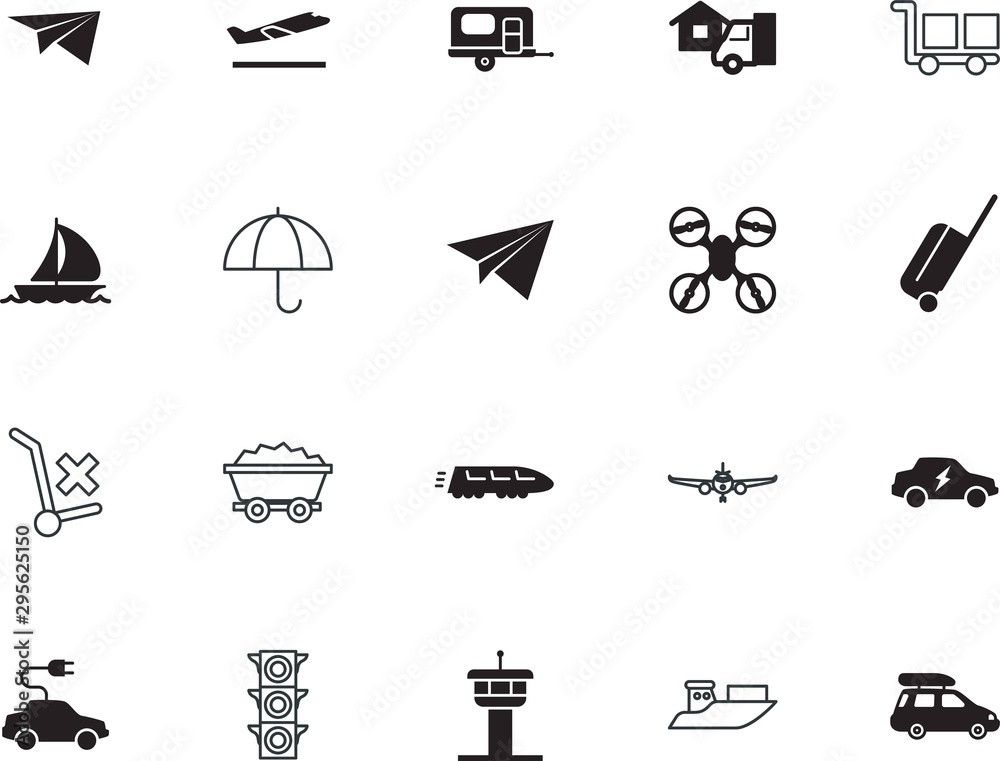 transport vector icon set such as: sale, mine, rock, fast, icons, handle, public, bullet, green, voyage, text, freight, mobile, creative, conservation, train, uav, environmental, science, engineering