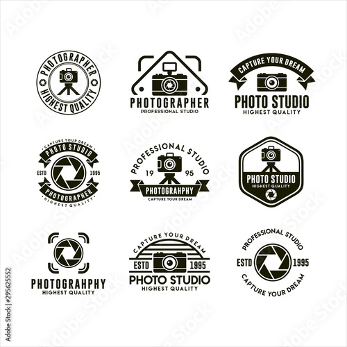Photo Studio Photogapher Logos Set