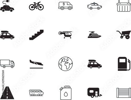 transport vector icon set such as: cop, ambulance, motor, safe, guard, currency, floor, avenue, bike, post, marine, freight, wheelbarrow, walk, encashment, subway, carry, people, jerrycan, electrical