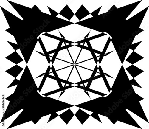 Outline Mandala black and white design coloring book. Decorative round ornament.  Oriental pattern, vector illustration.