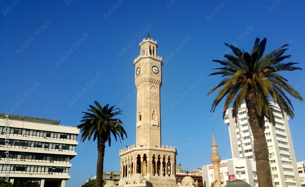 Izmir Historical Clock Tower, Konak, Turkey.
