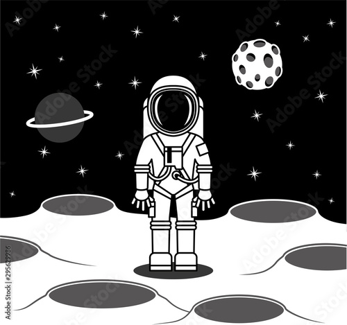 Astronaut auf Mond