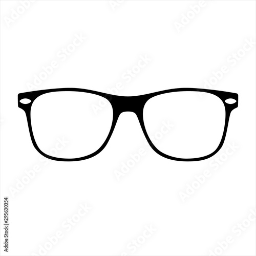 Vector illustration of an isolated black pair of geek glasses.