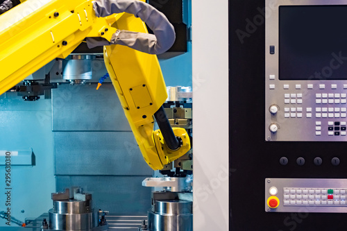 The yellow arm of the robot...