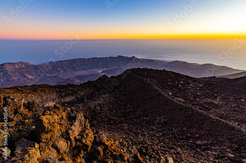 Puesta de sol en el Volcán Teide de Tenerife