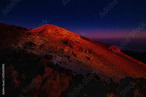 Puesta de sol en el Volcán Teide de Tenerife