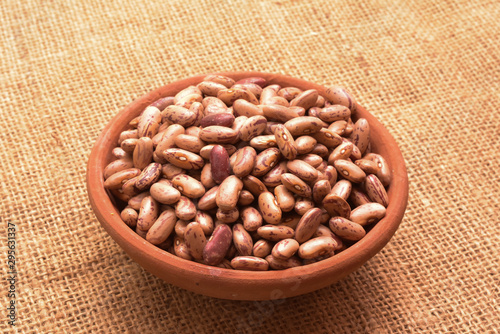beans in pot closeup