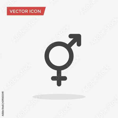 Transgender Icon in trendy flat style isolated on grey background. Gender symbol for your web design, logo, UI. Vector illustration, EPS10.