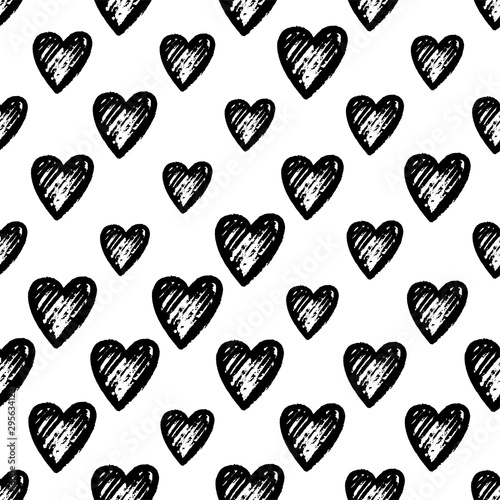 Retro seamless pattern. Vector isolated heart. Modern simple design. Abstract template. Template design element. Vintage background. Vector illustration art. Abstract background with hearts.