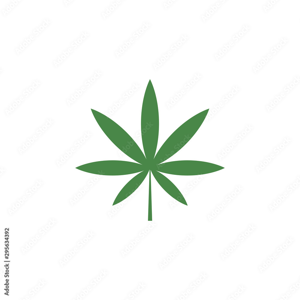 Cannabis marijuana hemp leaf logo