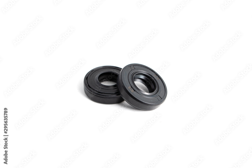 Oil seal for alternator on isolated white background Oil seal for alternator on isolated white background