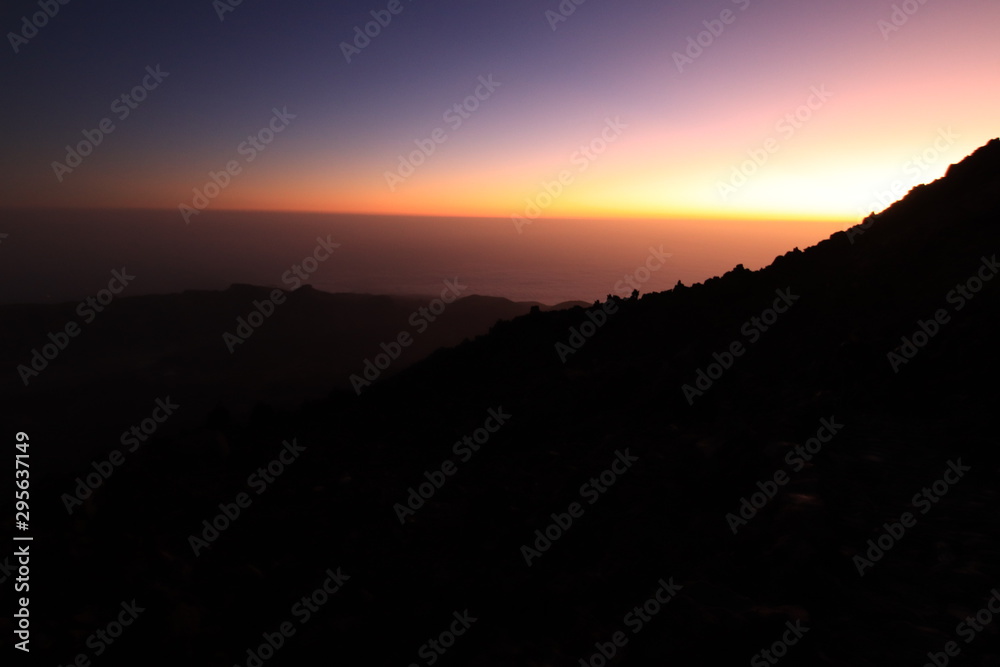 Anochecer Teide Tenerife Anochecer Teide Tenerife