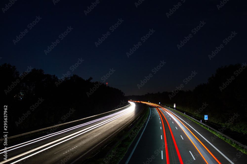 highway in germany in near of Guetersloh in direction Dortmund highway in germany in near of Guetersloh in direction Dortmund