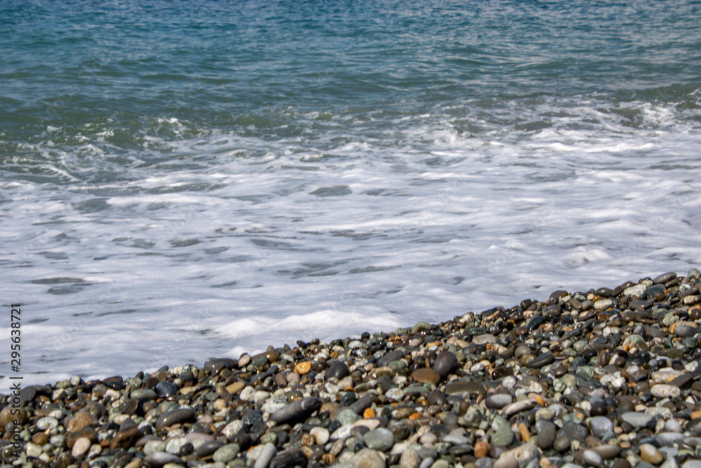 The Black Sea and part of Sochi on a hot summer day The Black Sea and part of Sochi on a hot summer day