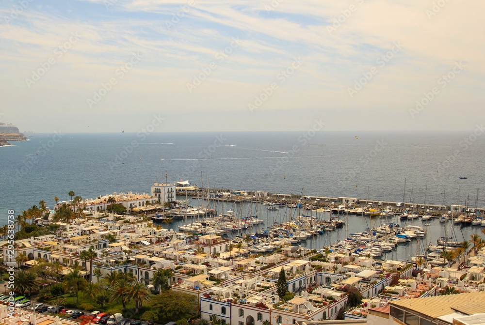 Puerto de Mogán from a viewpoint over the harbor