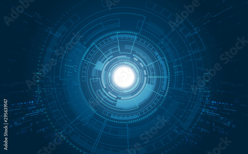 Abstract digital technology communication network