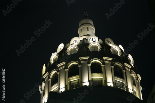 The dome of the Eclectic Bencich building night view, Buenos Aires photo