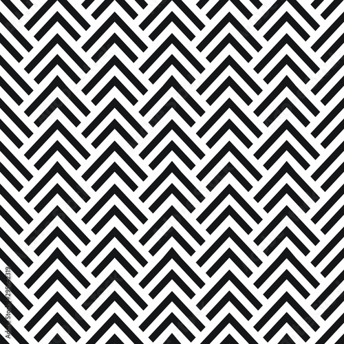 Wallpaper Mural Seamless herringbone pattern with straight lines, black and white geometric vector background Torontodigital.ca