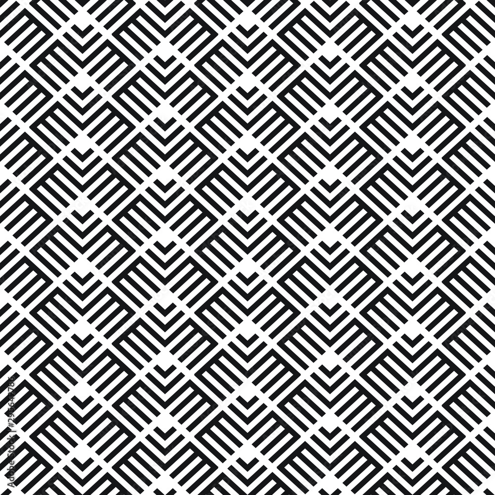 Seamless herringbone pattern with straight lines, black and white geometric vector background Seamless herringbone pattern with straight lines, black and white geometric vector background