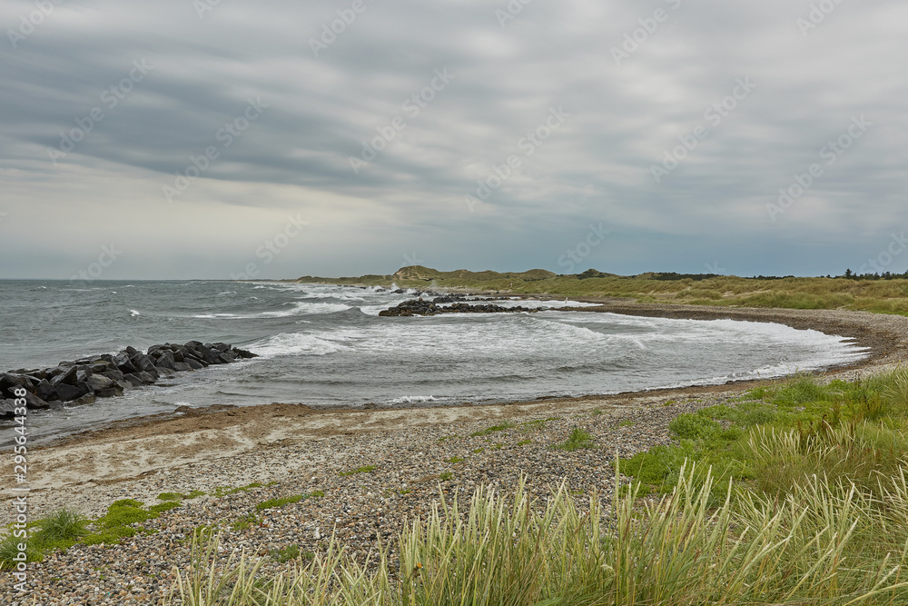 Seaside and landscape near town of Skagen in Denmark