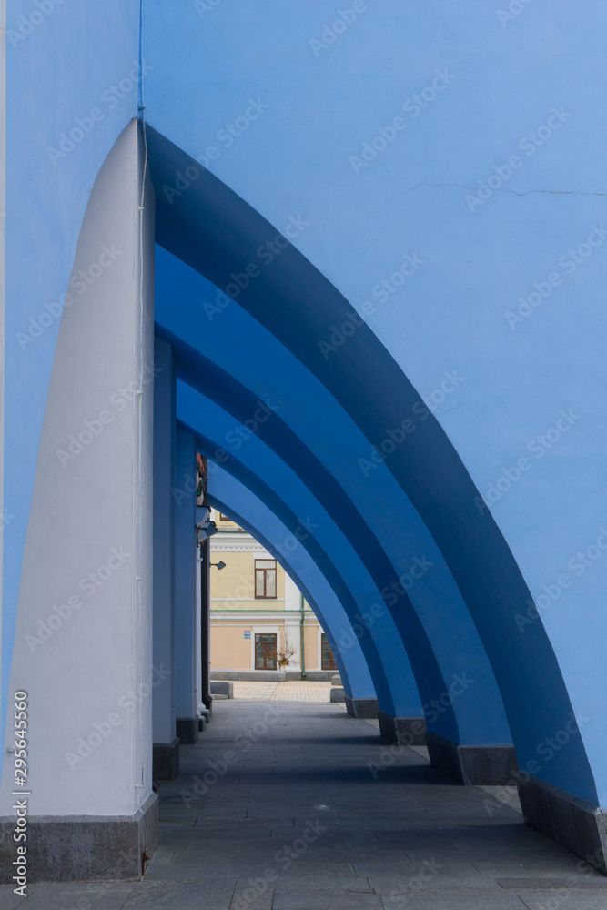 Obraz premium Details of the Architecture of the Orthodox St Michael's Church in Kiev, Ukraine