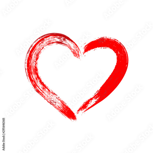 Red heart hand drawn illustration