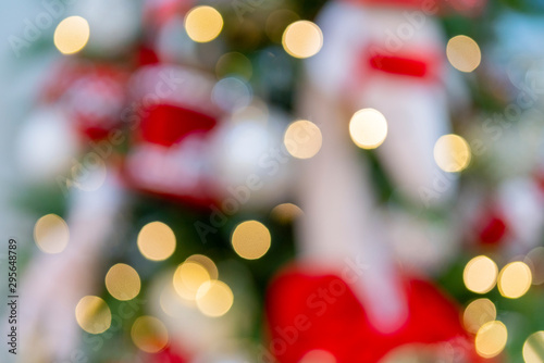 Yellow christmas tree lights. Defocus. Background for design. © sandipruel