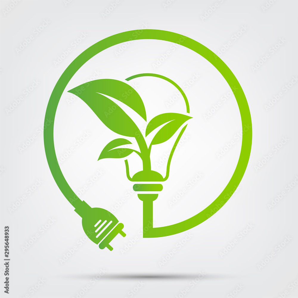 Energy ideas save the world concept Power plug green ecology Energy ideas save the world concept Power plug green ecology