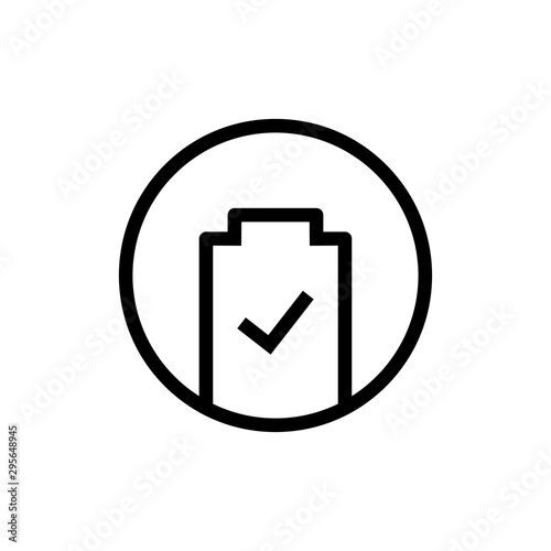 battery charger icon vector logo