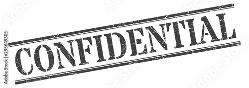 confidential stamp. confidential square grunge sign. confidential