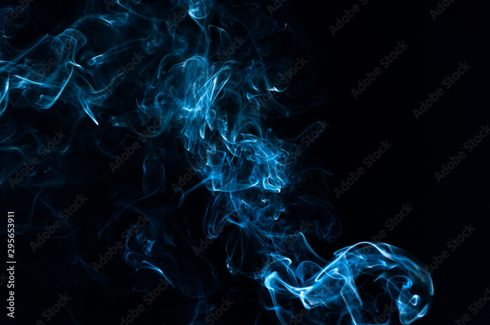 Fototapeta premium Smoke dark pattern background black color fractal texture effect shape