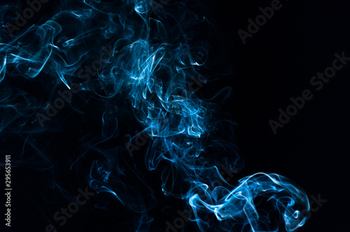 Smoke dark pattern background black color fractal texture effect shape