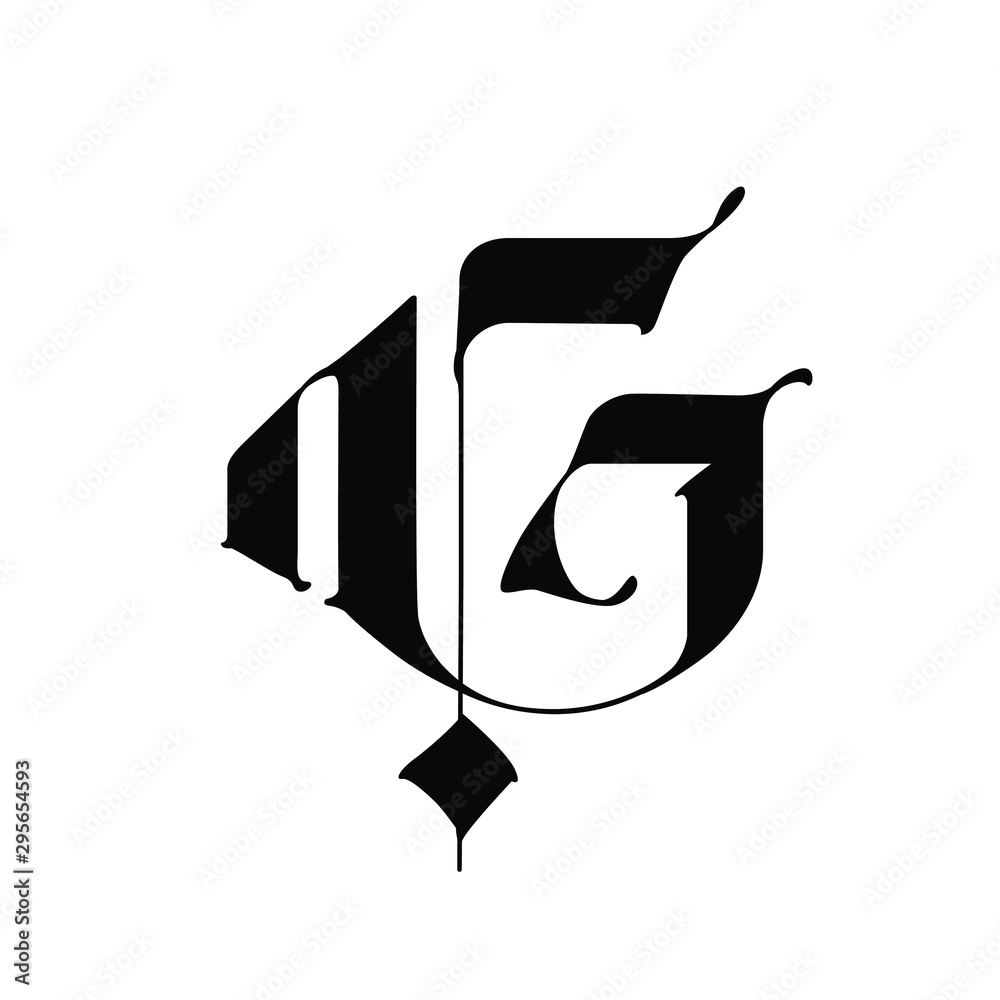 Premium Vector  Vector hand drawn calligraphic floral g monogram or logo  uppercase hand lettering letter g swirls
