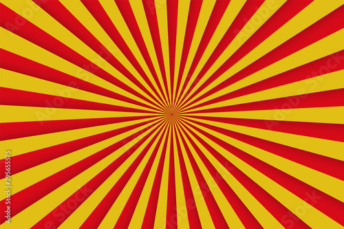 Red and yellow rays. retro comic poster background. vector Illustration.