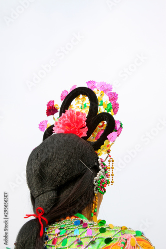 Chinese traditional yangko bun decoration photo