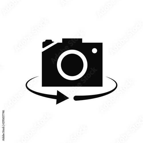 photo icon trendy flat design