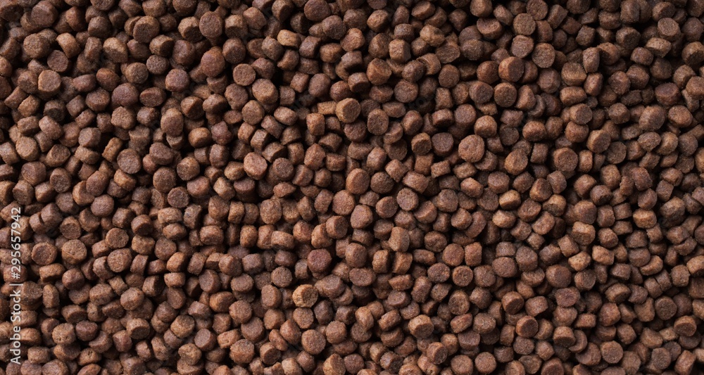 Dry food for cats and  dogs.  Pet meal background texture.