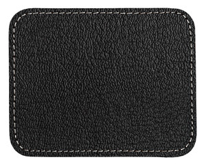 Black leather label mockup