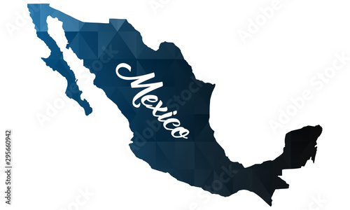 Map of Mexico. Geometric polygon map vector