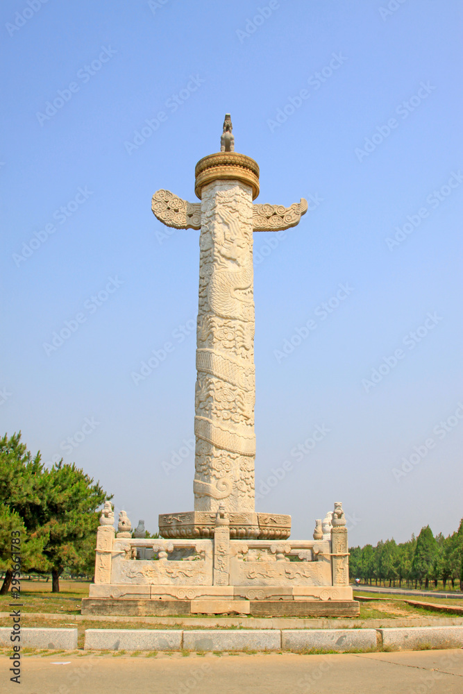 ornamental columns in Eastern Royal Tombs of the Qing Dynasty，China