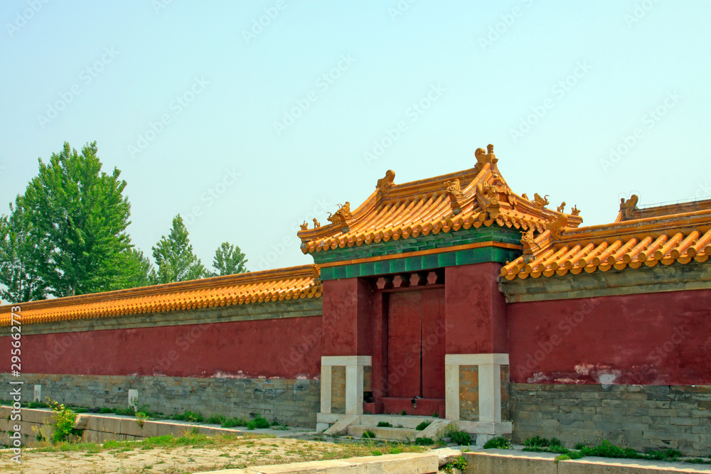 Chinese ancient architectural landscape in Eastern Royal Tombs of the Qing Dynasty, China Chinese ancient architectural landscape in Eastern Royal Tombs of the Qing Dynasty, China