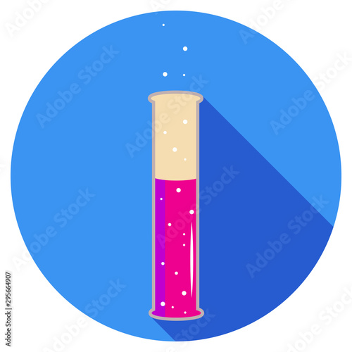 Beaker flask icon chemistry experiments vector isolated object flat style