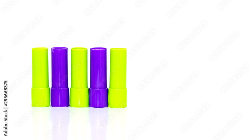 Fototapeta premium close up colorfull plastic tube